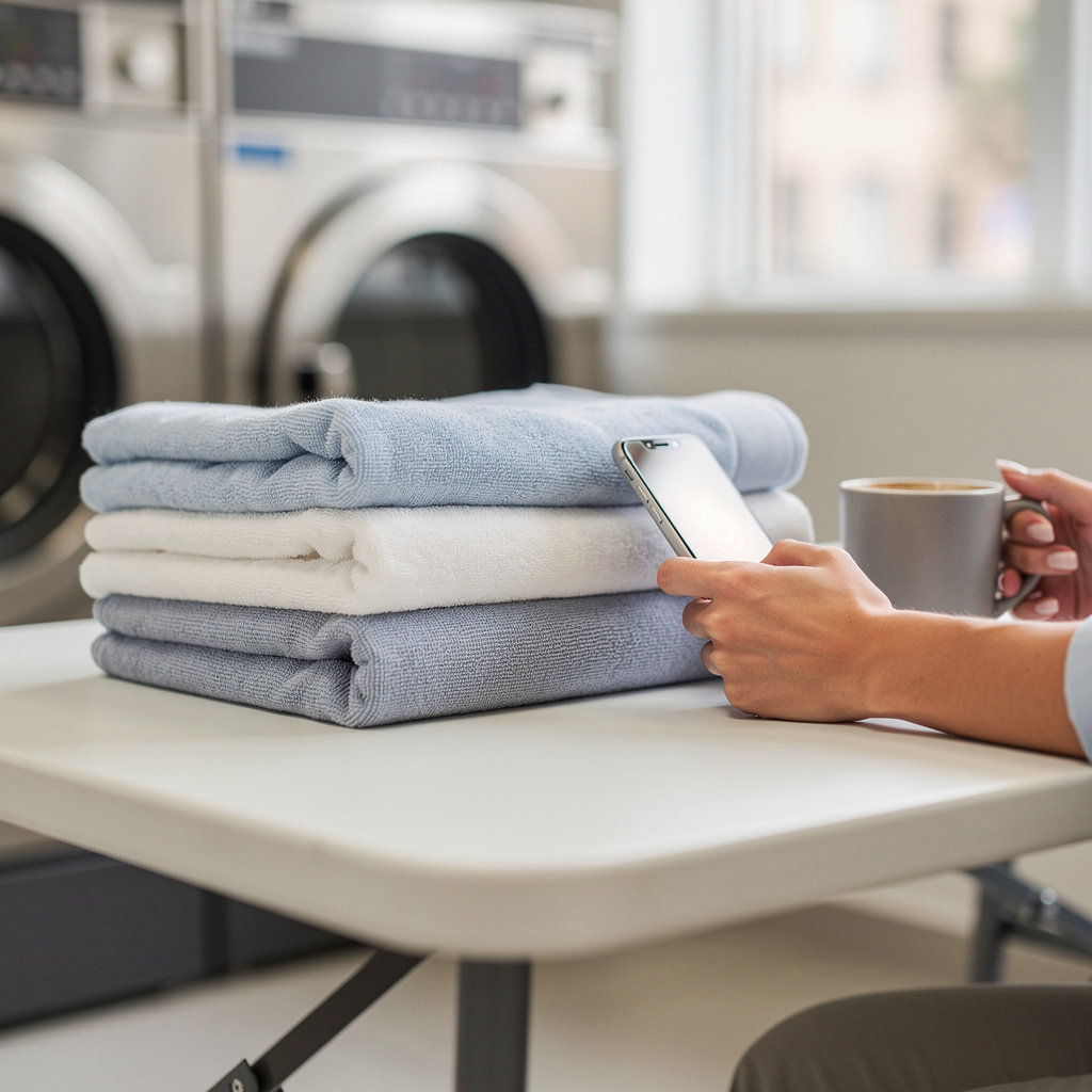 U City Coin Wash clean, comfortable waiting area with free high-speed WiFi for customers
